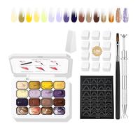 AIJIMEI 16 esmaltes de uñas de gel Ombre, realizando un efecto de regla gradual, fácil de usar, duradero, esmalte de uñas francés, adecuado para amantes de las uñas (set 4)