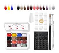 AIJIMEI 16 esmaltes de uñas de gel Ombre, realizando un efecto de regla gradual, fácil de usar, duradero, esmalte de uñas francés, adecuado para amantes de las uñas (set3)