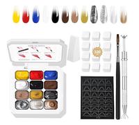 AIJIMEI Esmalte de uñas de gel Ombre, 12 colores, adecuado para esmalte de uñas ombre, fácil de color, efecto duradero, puede lograr una manicura DIY en casa. (set6)