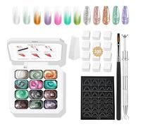 AIJIMEI Esmalte de uñas de gel Ombre, 12 colores, adecuado para esmalte de uñas ombre, fácil de color, efecto duradero, puede lograr una manicura DIY en casa. (set2)