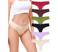 Aijolen String Femme Sans Couture Sous Vetements Feminins Strings Femme et Tangas Lot de 6 Culotte String Pour Femme Sous-Vêtements S-XL