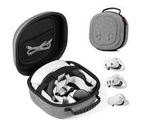 AIJUNCT Funda de transporte para Quest 3S compatible con Oculus Meta Quest 3 / Quest 3S / Quest 2 Compact Space VR bolsa para controles Quest 3S, accesorios adaptadores.