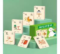 AIJUSSS 500 Tarjetas didácticas de Caracteres Chinos comunes, símbolos pictográficos jeroglíficos, Tarjeta de alfabetización China para Principiantes, 3,9 * 2,7 Pulgadas