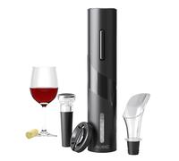 AIKARO - Abrebotellas de vino eléctrico Sacacorchos electrónico automático, A pilas (Juego)