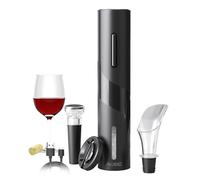 AIKARO - Abrebotellas de vino eléctrico Sacacorchos electrónico automático, Recargable (Juego)