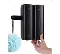 AIKE EasyPush Dispensador De Ducha, Montaje De Pared Sin Taladro para Champú & Acondicionador, Ahorra Espacio, Doble