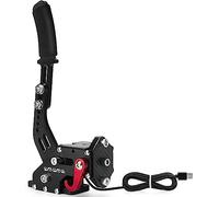 aikeec 64 bit Freno de Mano USB PC, Actualizar el Freno de Mano para Lo gitech g25 g27 g29 t500 t300 Thrust Master FANATECOSW Dirt Rally, Cable de Nylon 2M/Muelle Refuerzo/Negro sin Abrazadera