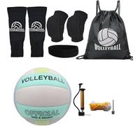 Aikelai Pelota de Voleibol,Balones de Voleibol para Exterior,Voleibol Accesorios Incluye Rodilleras Voleibol,Manguitos Voleibol,Cinta Pelo Deporte,Mochila Cuerdas (Adolescentes)