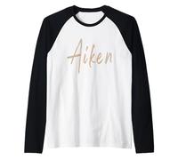 Aiken South Carolina Vintage diseño Elegante Camiseta Manga Raglan