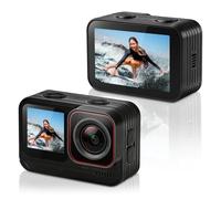 AIKER Cámara Deportiva,Versión Pro WiFi Action Camera Soporte 5k/30 FPS/48 MP/3.0 EIS/Larga Autonomía/Excelente Visión Nocturna/Sumergible Sin Carcasa/Doble Pantalla HD Camara Moto,Acabado Premium