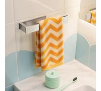 AIKER Toalleros De Baño Sin Taladro,Nuevo Mejorado Acero Inoxidable SUS304 Accesorios Baño,Engrosado Y Audaz,No Requiere Perforación Fuerte Adherencia Impermeable Y A Prueba De Óxido-25CM