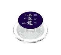 Aikido Artes Marciales Japonés Kanji Armonía Energía Camino PopSockets PopGrip para MagSafe