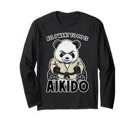 Aikido Panda Todo lo Que Quiero Hacer es Lindo Oso Manga Larga
