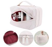 Aikimfuly 5sssallefaa - Bolsa de cosméticos de piel sintética para mujer, bolsa grande de viaje de piel, organizador de cosméticos, bolsas de almacenamiento con asa, regalos, Un color, Una talla, Un