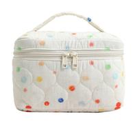 Aikimfuly 5sssallefaa - Neceser de maquillaje floral - Organizador de cosméticos acolchado para viajes, neceser rosa rosa, elegante diseño floral para mujeres, un color, talla única, Un solo color