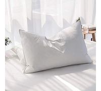 AIKOFUL - Lujosas almohadas tamaño queen de plumas de ganso para dormir en la cama, 100 % algodón, 1000 hilos, 1 almohada tamaño queen