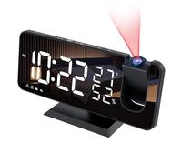 Aikove Despertador Proyector Techo Reloj Despertador Digital con Función de Radio FM para Dormitorio