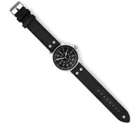 Ailager Reloj de servicio alemán estilo aviador de la Luftwaffe - The Beobachtungsuhr, color negro, negro, Militar