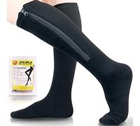 Ailaka Calcetines de compresión con cremallera de 15 a 20 mmHg para mujeres y hombres, medias médicas graduadas para venas varicosas, perfectas para atletismo, correr, viajes en vuelo, apoyo, edema,