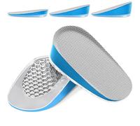 Ailaka Plantillas de gel para aumentar la altura, almohadillas de absorción de golpes, plantillas de zapatos de elevación de altura para hombres y mujeres, azul, pequeño, altura del tacón: 2,5 cm