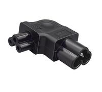 Ailan Adaptador de Corriente C6 a C5, Cable Ligero, diseñado para Conexiones de Ordenador y chasis, Conector Macho 3 Pines IEC 320, Conector conversión C6 3 Pines a C5 Orificios, Toma