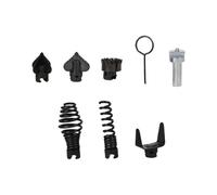 Ailan Cabezales de corte de acero al manganeso. Herramientas potentes para una limpieza eficaz tuberías. Limpiador desagües. Juego cabezales corte combinados para limpieza tuberías, Negro 8 piezas