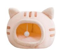 Ailan Casa acogedora para gatos, linda cama cálida y transpirable, lavable, suave, con cojín, para compañeros peludos con buen efecto de aislamiento térmico, suministros para mascotas, cueva acolchada