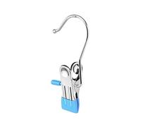 Ailan Clip de secado de ropa de acero inoxidable con gancho fuerza de sujeción fuerte solución de ahorro de espacio versátil tanto para mojado para seco , azul europeo