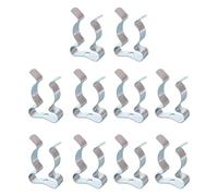 Ailan Clips de resorte de 10 piezas para almacenamiento de garaje de resistencia 10 Uds conjunto con rizador Clips de herramientas de acero resistente de acero inoxidable de 12mm