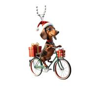 Ailan Colgantes de acrílico para árbol de Navidad, figuras dibujos animados, accesorios decoración festiva para chimenea interior y casa campo.