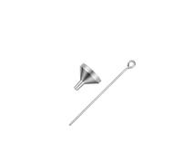 Ailan Embudo de acero inoxidable para llenar minibotellas. Producto de limpieza para transferir aceites esenciales y fragancias líquidas sin esfuerzo. Embudos metal para llenar minibotellas pequeñas.