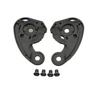 Ailan Fijador de Casco de plástico Negro con Base de Cuatro Tornillos, Lente de Repuesto para máscara Facial ABS, Lentes para Casco de Motocicleta, Visera para Casco.