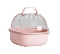 Ailan Jaula portátil para hámster con Botella de Agua, Ideal para Aventuras al Aire Libre, para hámster Enano, Hurones y erizos. Jaula de Viaje Transparente y portátil, Rosa, 20x18x16cm