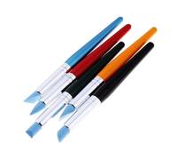 Ailan Juego de herramientas para tallar modelos, herramientas para recortar cerámica, pinceles de silicona, punta goma, cabezal silicona suave que no absorbe y es fácil limpiar. La superficie