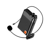 Ailan Megáfono inalámbrico K7 UHF, altavoz con pantalla LED para enseñanza de profesores, guía turística, amplificador de voz, altavoz potenciador, conexión de disco U, negro