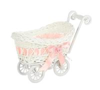 Ailan Mini Carrito de decoración para Bodas, Carretilla para Dulces, para Guardar refrigerios, ABS, Apto para el hogar y el Exterior, Creativo y Encantador, Rosa