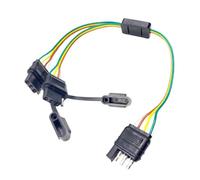 Ailan Práctico arnés de remolque con divisor en Y y conectores hembra que alimentan luces LED duales y barras de luces remolque. Arnés adaptador con divisor en Y 4 pines. Y para