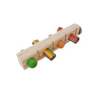 Ailan Soporte para Masticar Loros, Juguete de Rompecabezas para pájaros con Agujero, Juguete de Inteligencia para Loros Que Mantiene a los Activos y entretenidos, Tope para Masticar a Diario,