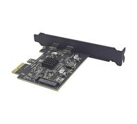 Ailan Tarjeta de expansión de transmisión Velocidad PCI E a USB 2 con Doble Tipo C Que Ofrece un Rendimiento excepcional para PC Escritorio Tarjeta expansión USB 3.2 PCIE Negra
