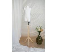 AILANT - Maniquí de costura infantil de 8 a 12 años (cubierta blanca/stand light)