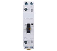 Ailao 25A Din Rail AC 24V Contactor 2 Polos Hogar AC Contactor Switch BCH8-25M con Función Manual 24V(2NO).