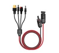 Ailao Cable de Panel Solar, Cable de extensión de Panel Solar 4 en 1 a DC5521 7909 XT60 Hembra Compatible con Cable de extensión Anderson para estación de energía Solar 30A 1m