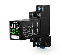 Ailao Rele 220V Temporizador Digital 0,1s-99h Rele para luces Control de tiempo de ciclo retardador 2 Normalmente abierto/Normalmente cerrado 8 pines AC 220V con zócalo.