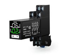 Ailao Rele 24V Temporizador Digital 0,1s-99h Rele para luces Control de tiempo de ciclo retardador 2 Normalmente abierto/Normalmente cerrado 8 pines DC 24V con zócalo.