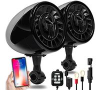 Aileap Altavoces estéreo Bluetooth marinos a prueba de agua de 5 pulgadas Sistema de audio para barcos de graves de alta resistencia con AUX USB MP3 Ideal para motocicletas Harley ATV / UTV / RZR