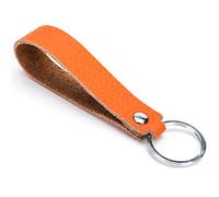 Aileder Llavero de cuero universal llavero de coche llavero de cuero genuino correa de bucle valet llavero titular de la cadena para hombres y mujeres, naranja, S