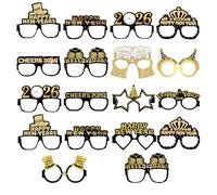 Ailelan Gafas Nochevieja 2026, 18 Piezas Gafas Fin de Año 2026 New Years Eve Glasses, Papel New Year Glasses Photo Booth Props Para Fiestas y Celebraciones para Adultos y Adolescentes
