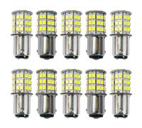 AILEMING Ba15d CA/CC 12-24V 56Pcs 2835SMD Bombilla LED Súper Brillante (Blanco Frío, Paquete de 10)