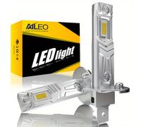 AILEO 2 piezas Bombillas LED H1 para automóvil, las más nuevas bombillas H1 para luz antiniebla 20000LM 6000K , diseño mini sin ventilador, , tamaño mini 1:1, todoterreno