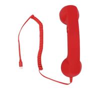 Ailgely Auricular Retro Tipo C para Llamadas de Teléfono Celular con Control de Volumen Claro para Reuniones Oficina (Rojo)